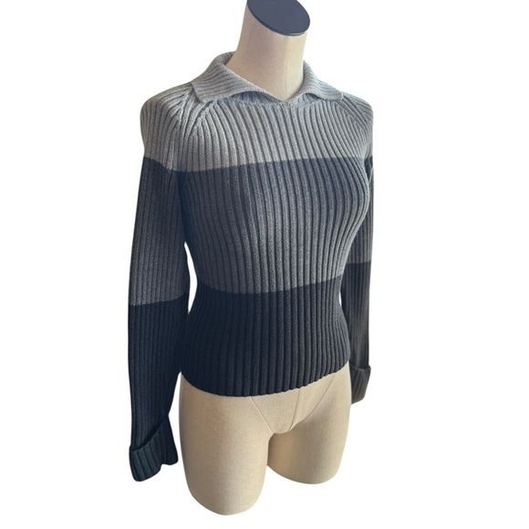 Y2K Retro Colorblock 100% Cotton Sweater size Small - Picture 2 of 8